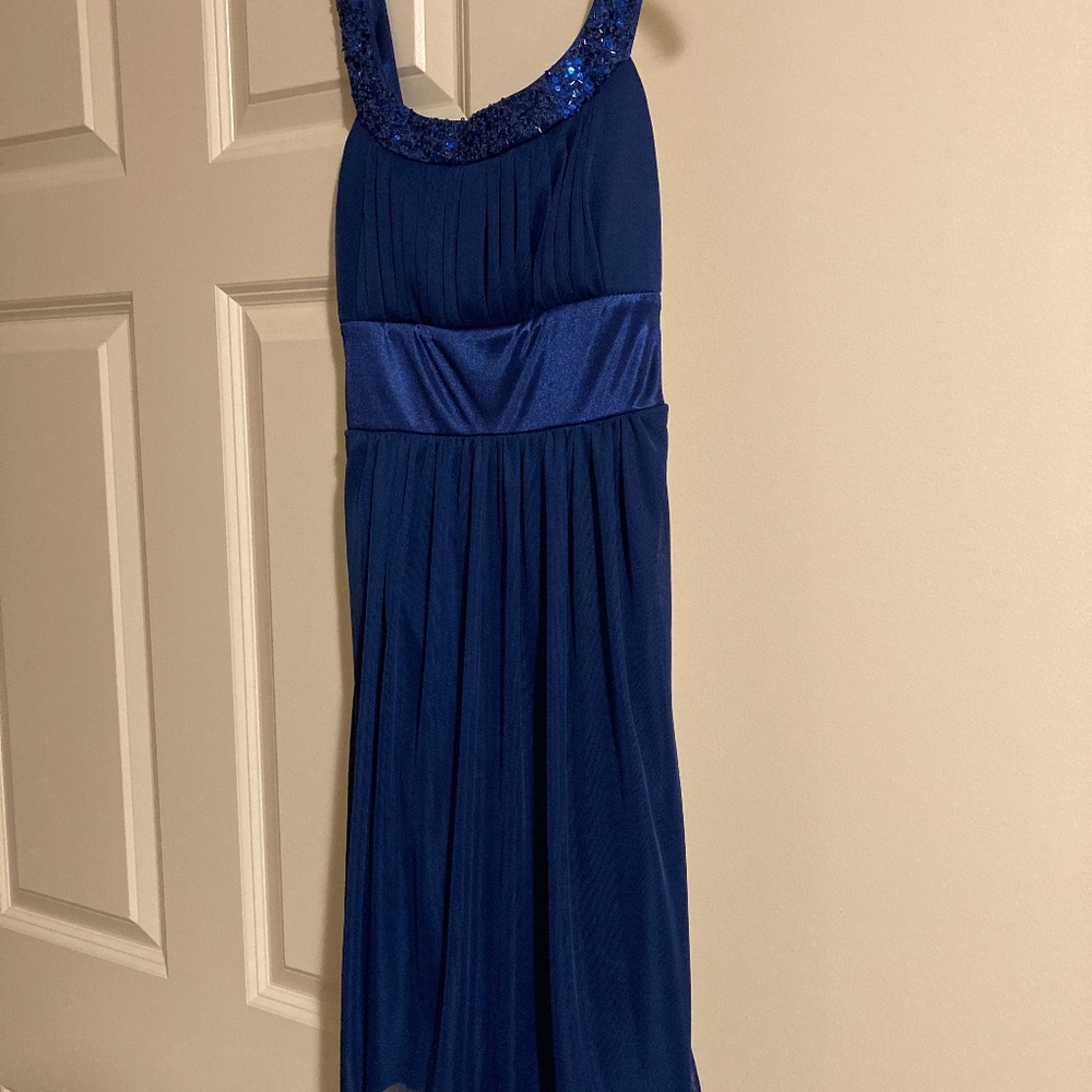 Love Brand Junior Prom Dress short Navy Blue with sequins size M